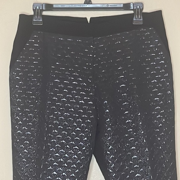 Ted Baker Black Textured Ankle Pants Sz 2 US 6 - Picture 2 of 7